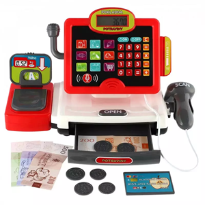 اسباب بازی صندوق فروشگاهی کودک قرمز supermarket cashier toys BSCI Five Star_اسباب بازی